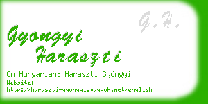 gyongyi haraszti business card